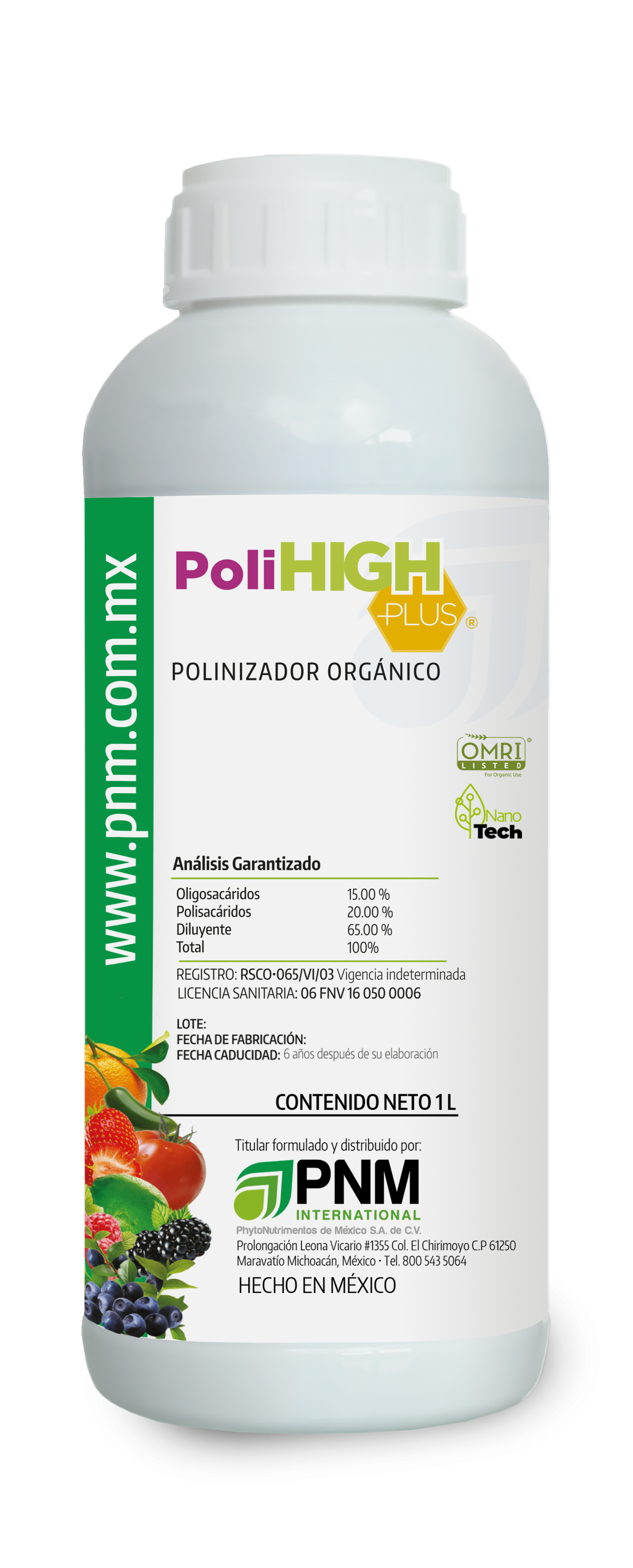 ENVASE POLI HIGH PLUS 1LT