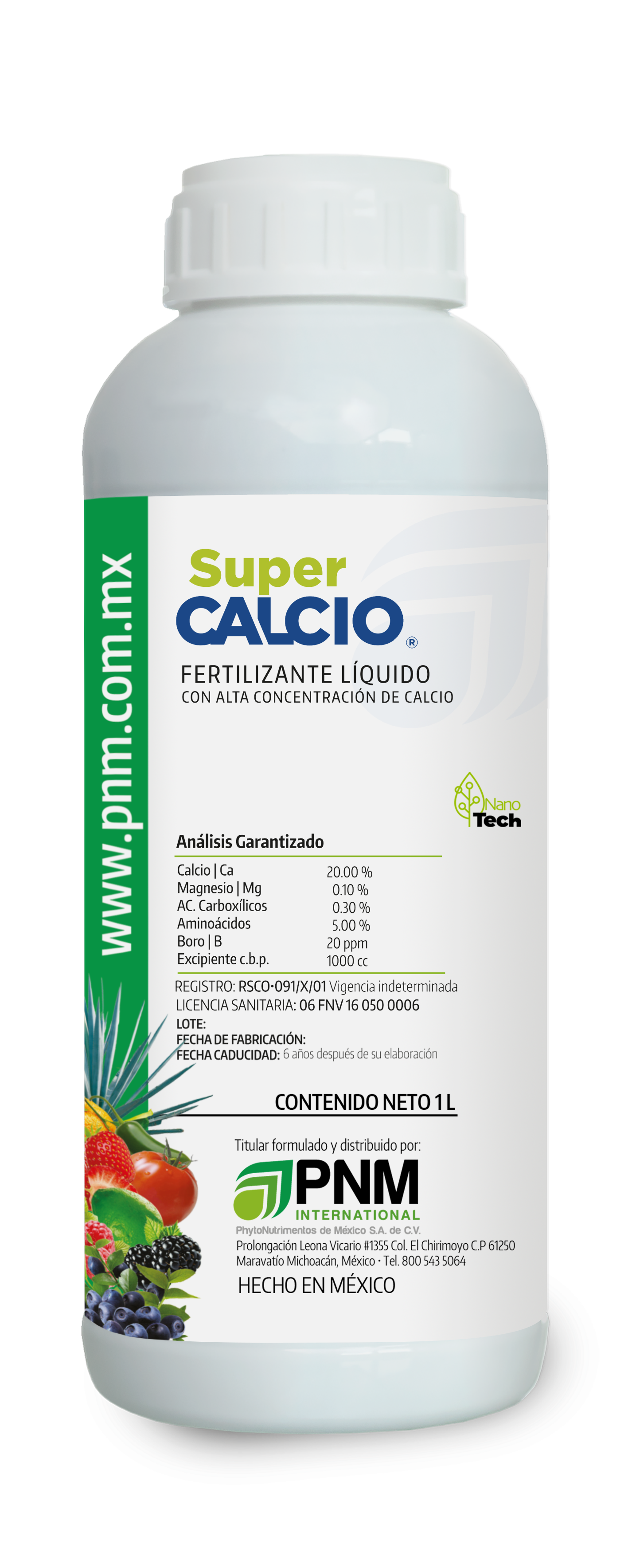 ENVASE SUPER CALCIO 1LT