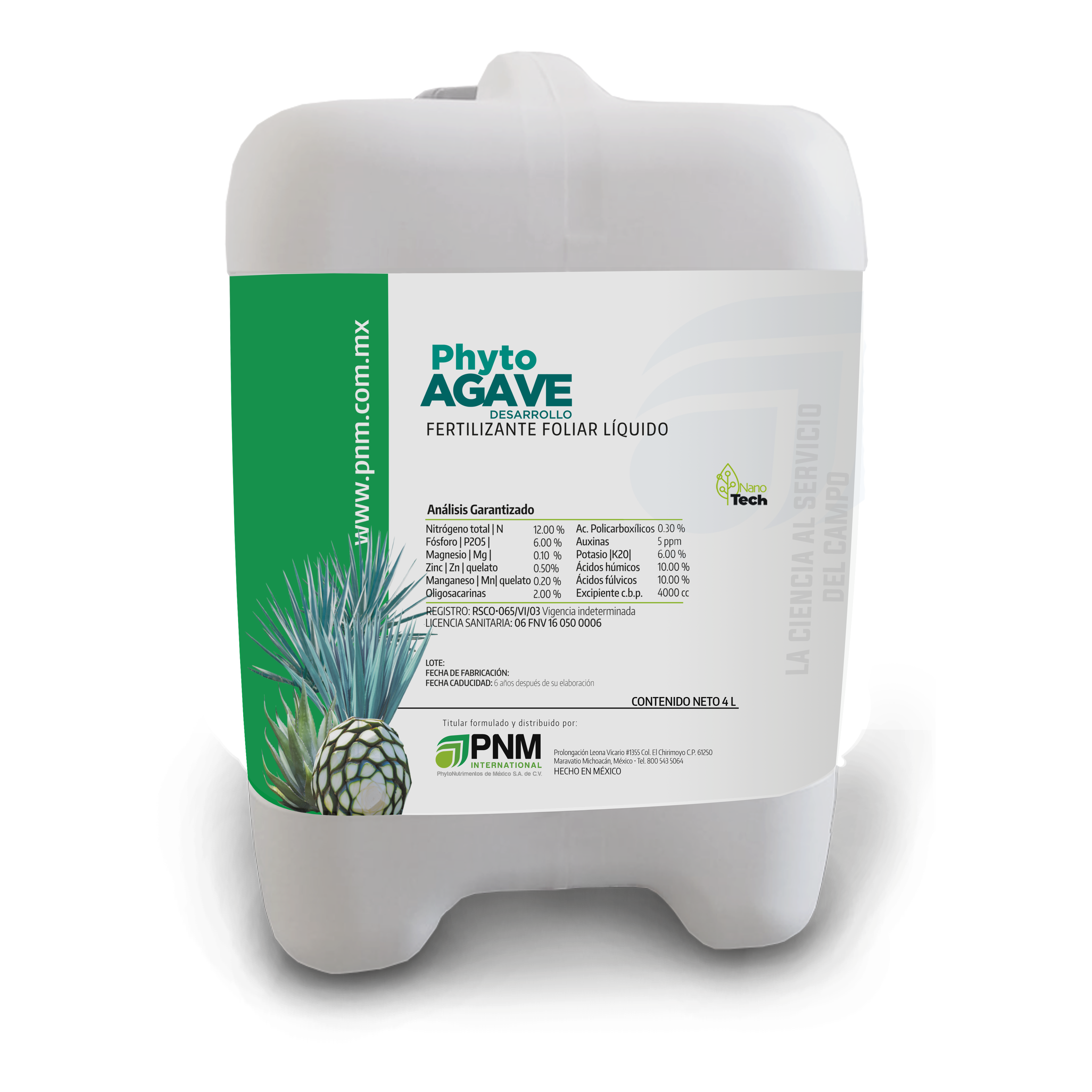 GARRAFA AGAVE DESARROLLO 4L